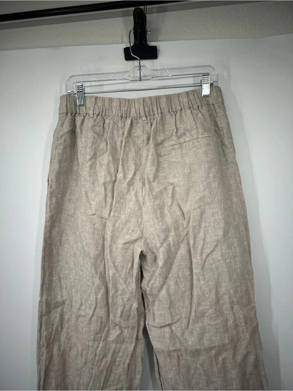 Quince 100% European Linen Pleated Trousers in Flax